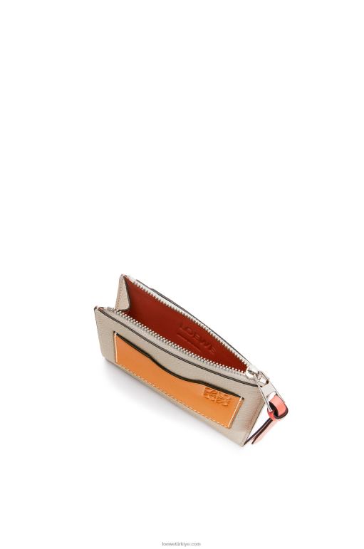 Loewe yumuşak damarlı dana derisinden büyük jetonlu kartlık 026001353 kadınlar hafif yulaf/bal