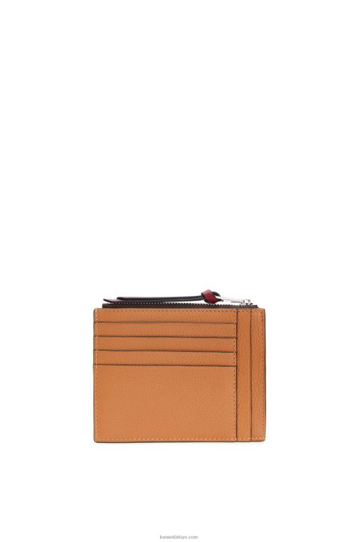 Loewe yumuşak damarlı dana derisinden büyük jetonlu kartlık 026001385 kadınlar hafif karamel/ceviz