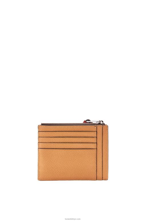 Loewe yumuşak damarlı dana derisinden büyük jetonlu kartlık 026001385 kadınlar hafif karamel/ceviz