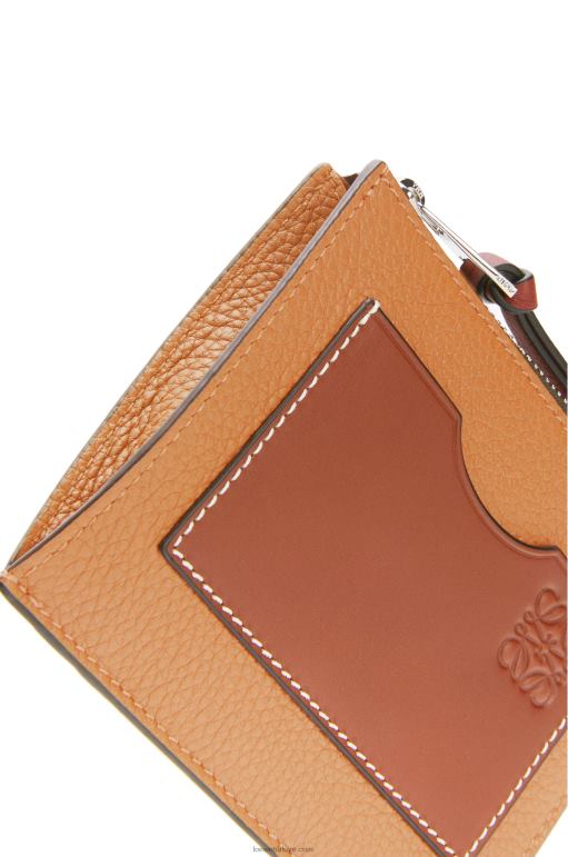 Loewe yumuşak damarlı dana derisinden büyük jetonlu kartlık 026001385 kadınlar hafif karamel/ceviz