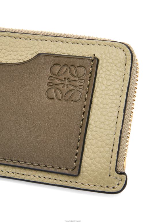 Loewe yumuşak damarlı dana derisinden jetonlu kartlık 026001329 kadınlar adaçayı yeşili/koyu haki yeşili