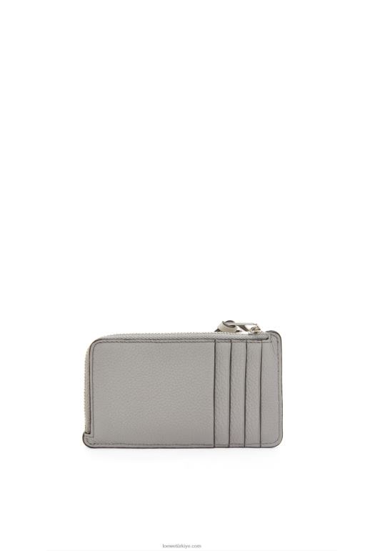 Loewe yumuşak damarlı dana derisinden jetonlu kartlık 026001336 kadınlar inci grisi/açık soluk yeşil