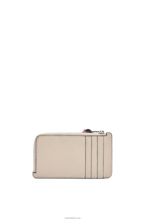 Loewe yumuşak damarlı dana derisinden jetonlu kartlık 026001337 kadınlar hafif yulaf/bal