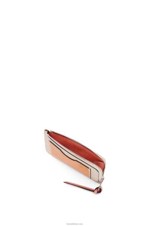 Loewe yumuşak damarlı dana derisinden jetonlu kartlık 026001337 kadınlar hafif yulaf/bal