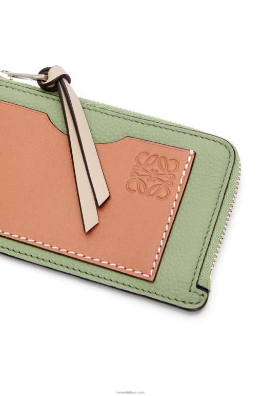 Loewe yumuşak damarlı dana derisinden jetonlu kartlık 026001338 kadınlar biberiye/tan