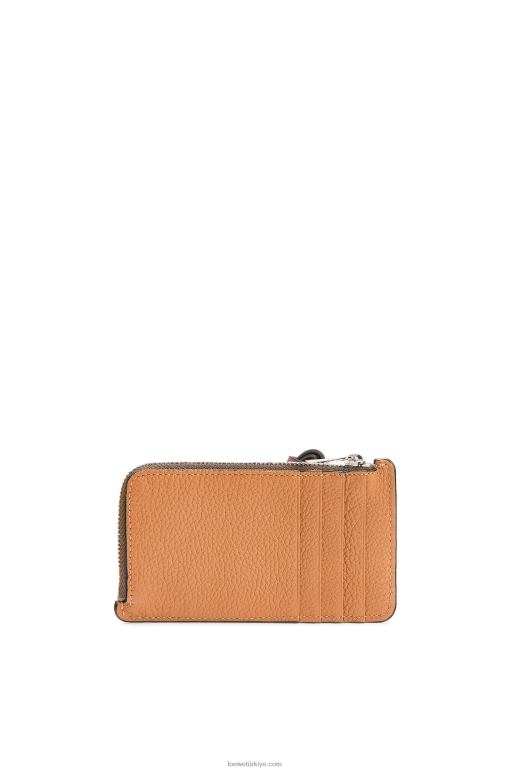 Loewe yumuşak damarlı dana derisinden jetonlu kartlık 026001340 kadınlar hafif karamel/ceviz