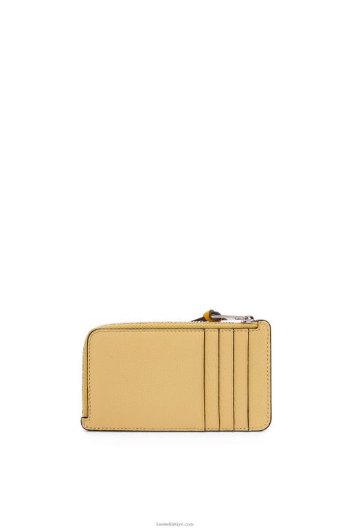 Loewe yumuşak damarlı dana derisinden jetonlu kartlık 026001341 kadınlar koyu tereyağı/leylak rengi