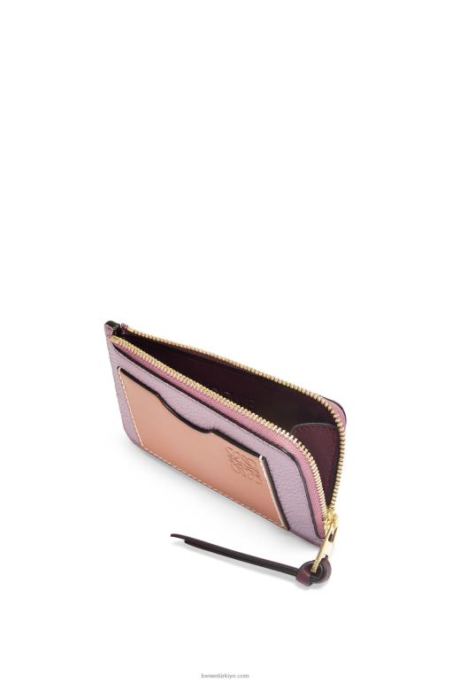 Loewe yumuşak damarlı dana derisinden jetonlu kartlık 026001342 kadınlar kirli leylak rengi/ten rengi