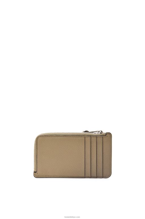 Loewe yumuşak damarlı dana derisinden jetonlu kartlık 026001344 kadınlar enginar yeşili/tozlu bej