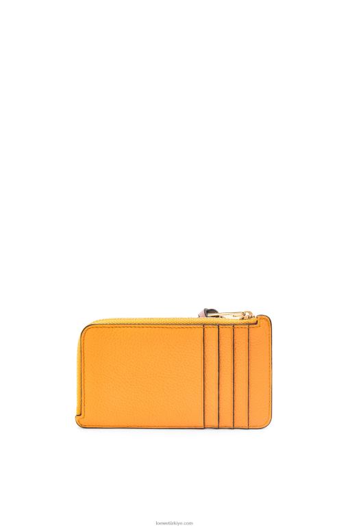 Loewe yumuşak damarlı dana derisinden jetonlu kartlık 026001408 kadınlar mandalina/mercan resifi
