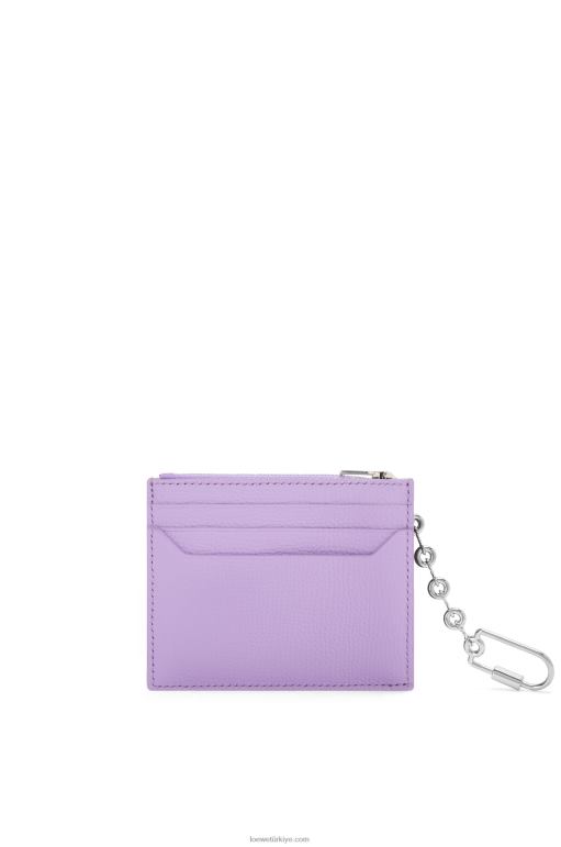 Loewe zincirli çakıl taneli dana derisinden anagram kare kartlık 026001323 kadınlar açık leylak rengi