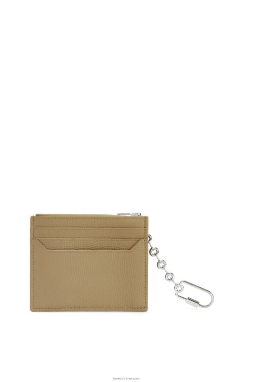 Loewe zincirli çakıl taneli dana derisinden anagram kare kartlık 026001367 kadınlar enginar yeşili