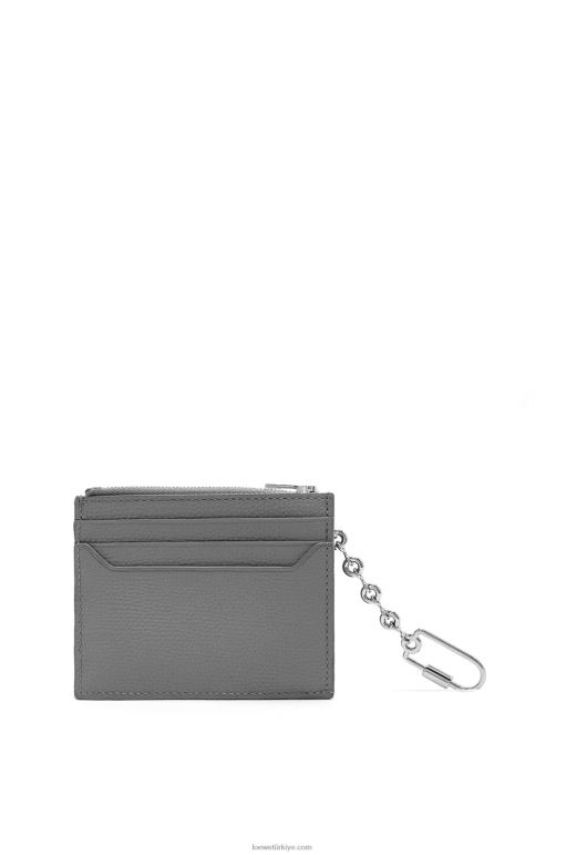 Loewe zincirli çakıl taneli dana derisinden anagram kare kartlık 026001384 kadınlar asfalt grisi