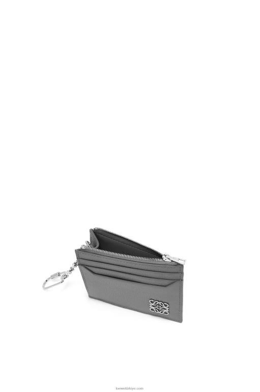 Loewe zincirli çakıl taneli dana derisinden anagram kare kartlık 026001384 kadınlar asfalt grisi