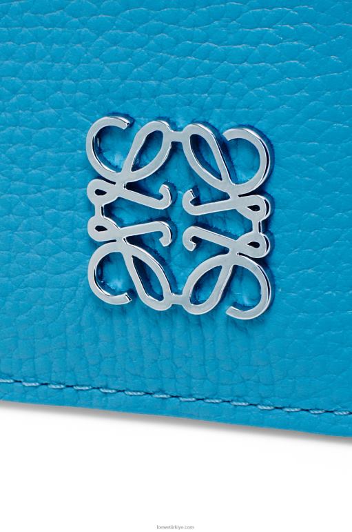 Loewe zincirli çakıl taneli dana derisinden anagram kare kartlık 026001396 kadınlar lagün mavisi