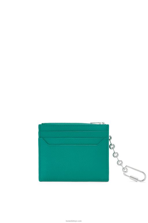 Loewe zincirli çakıl taneli dana derisinden anagram kare kartlık 026001412 kadınlar Zümrüt yeşili