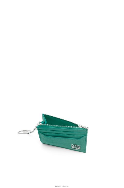 Loewe zincirli çakıl taneli dana derisinden anagram kare kartlık 026001412 kadınlar Zümrüt yeşili