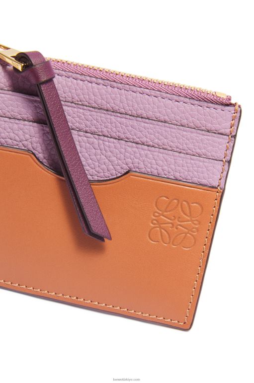 Loewe zincirli yumuşak damarlı dana derisinden kare kartlık 026001365 kadınlar kirli leylak rengi/ten rengi