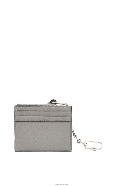 Loewe zincirli yumuşak damarlı dana derisinden kare kartlık 026001366 kadınlar inci grisi/açık soluk yeşil