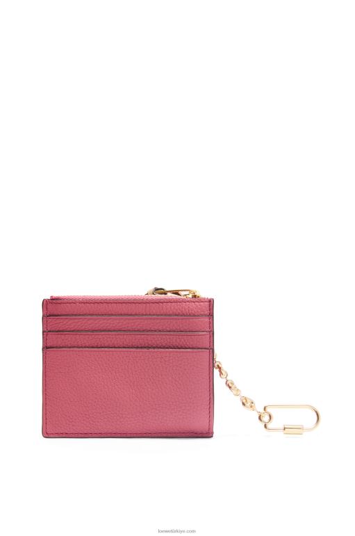 Loewe zincirli yumuşak damarlı dana derisinden kare kartlık 026001379 kadınlar erik/çikolata