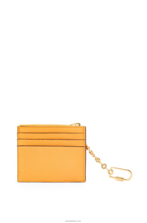 Loewe zincirli yumuşak damarlı dana derisinden kare kartlık 026001380 kadınlar mandalina/mercan resifi