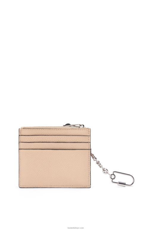 Loewe zincirli yumuşak damarlı dana derisinden kare kartlık 026001381 kadınlar çıplak/citronelle