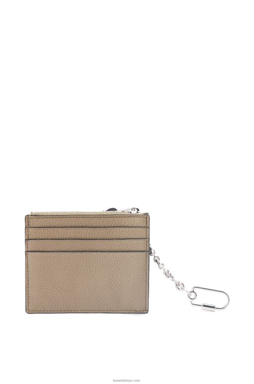 Loewe zincirli yumuşak damarlı dana derisinden kare kartlık 026001382 kadınlar defne yeşili/koyu sarı