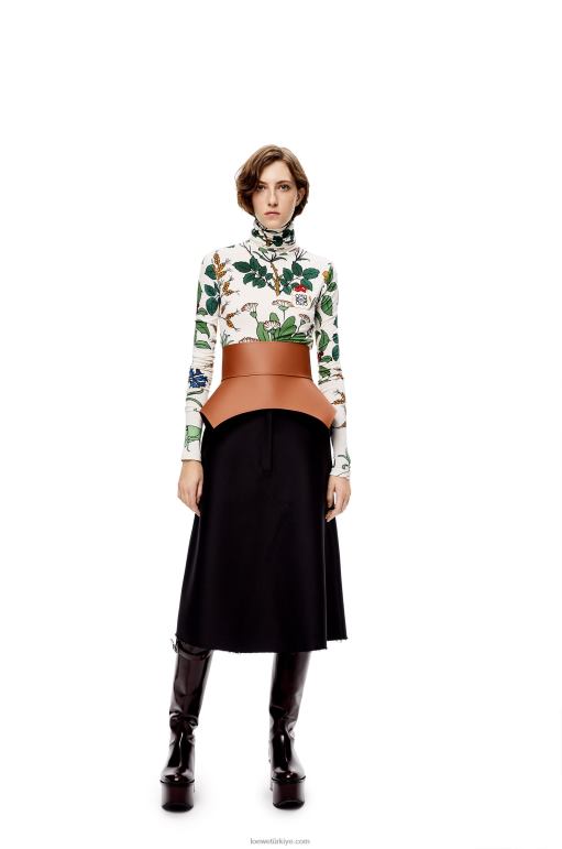 Loewe nappa'da obi kemeri 026001153 kadınlar bronzlaşmak