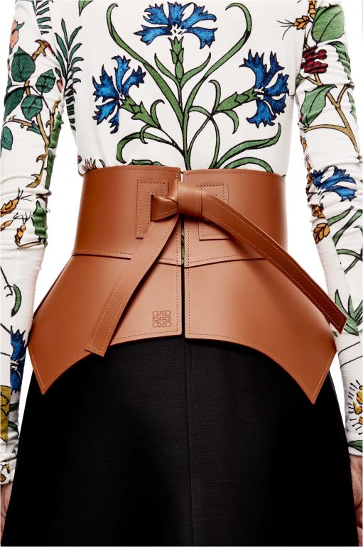 Loewe nappa\'da obi kemeri 026001153 kadınlar bronzlaşmak