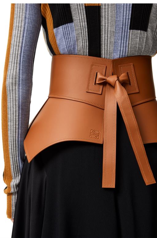Loewe nappa\'da obi kemeri 026001153 kadınlar bronzlaşmak