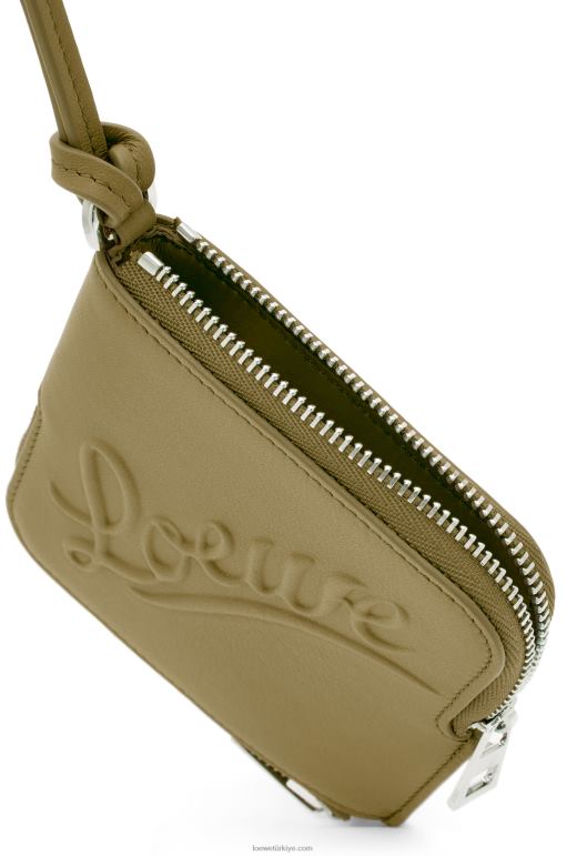 Loewe klasik dana derisinden çift bozuk para kasası 026001334 kadınlar zeytin