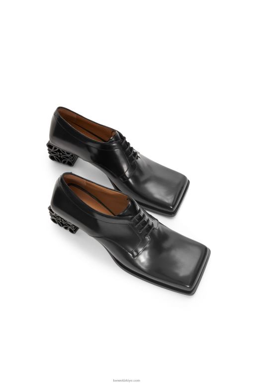 Loewe dana derisinde anagram topuk brogue 02600768 kadınlar siyah