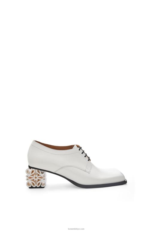 Loewe dana derisinde anagram topuk brogue 02600769 kadınlar beyaz