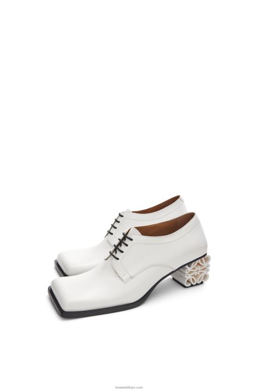 Loewe dana derisinde anagram topuk brogue 02600769 kadınlar beyaz
