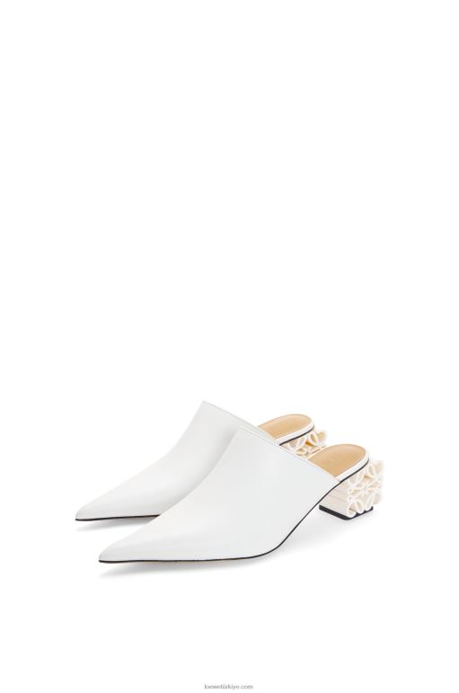 Loewe dana derisinde anagram topuk katırı 02600765 kadınlar beyaz