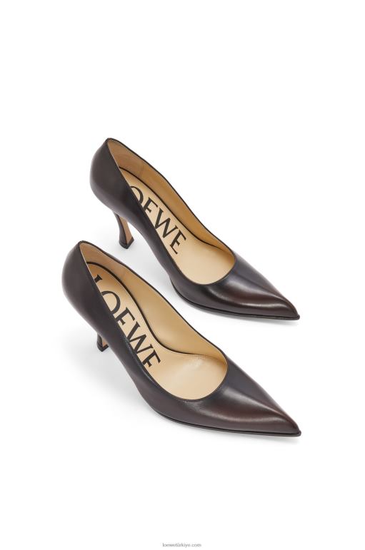 Loewe dana derisinde komik klasik pompa 02600751 kadınlar shitake/siyah