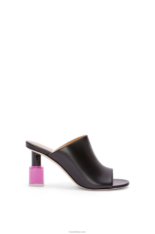 Loewe dana derisinde oje katırı 02600757 kadınlar siyah/pembe