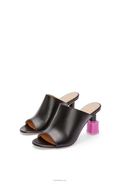Loewe dana derisinde oje katırı 02600757 kadınlar siyah/pembe