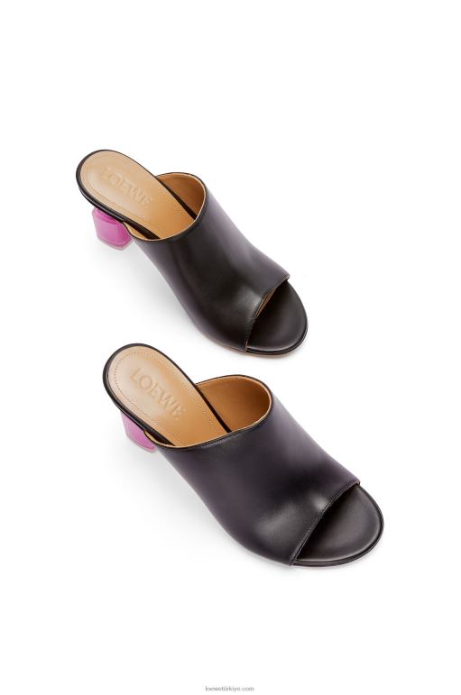 Loewe dana derisinde oje katırı 02600757 kadınlar siyah/pembe