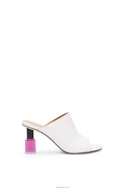 Loewe dana derisinde oje katırı 02600758 kadınlar beyaz/pembe