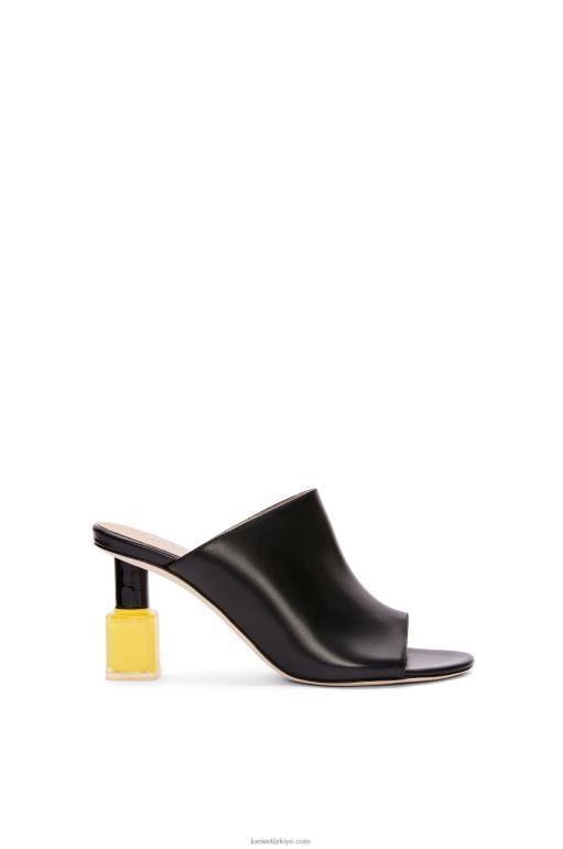 Loewe dana derisinde oje katırı 02600759 kadınlar siyah Sarı
