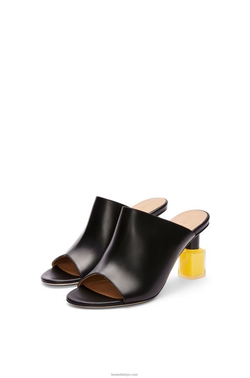 Loewe dana derisinde oje katırı 02600759 kadınlar siyah Sarı