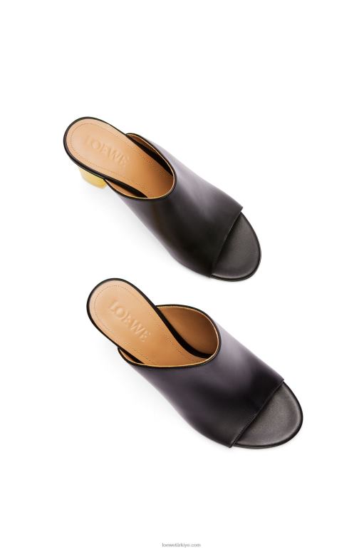 Loewe dana derisinde oje katırı 02600759 kadınlar siyah Sarı
