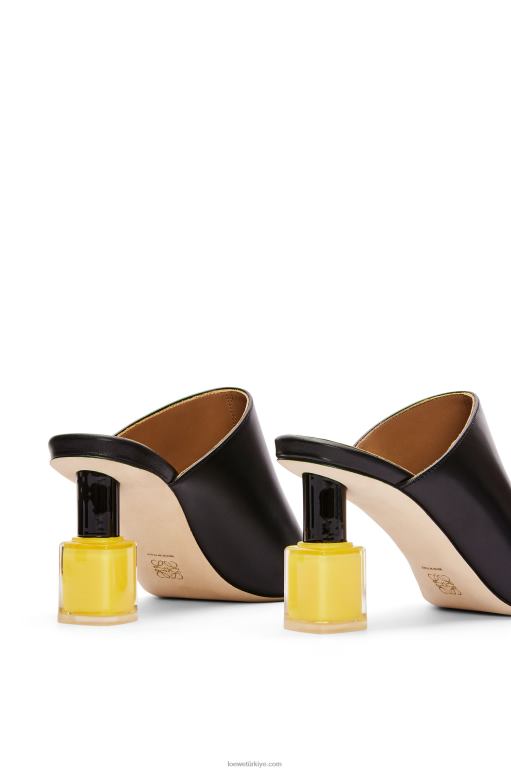 Loewe dana derisinde oje katırı 02600759 kadınlar siyah Sarı