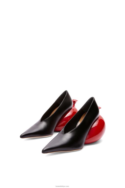 Loewe dana derisinden balon pompası 02600762 kadınlar siyah kırmızı