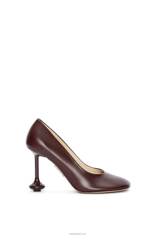 Loewe keçi derisinden oyuncak pompa 02600730 kadınlar bordo