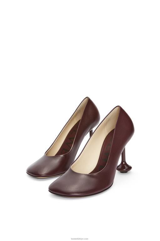 Loewe keçi derisinden oyuncak pompa 02600730 kadınlar bordo