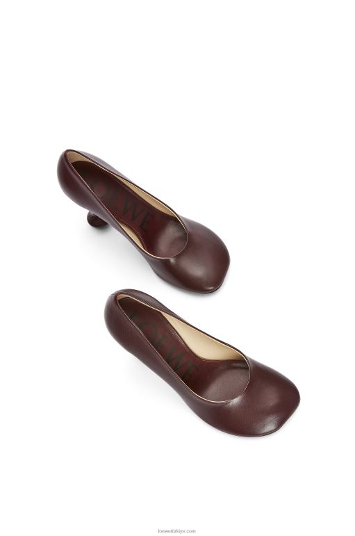 Loewe keçi derisinden oyuncak pompa 02600730 kadınlar bordo