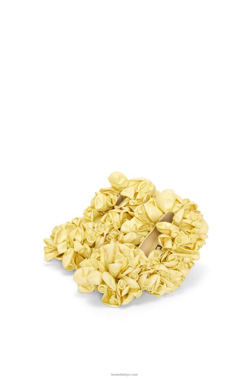 Loewe saten komik balon pompası 02600735 kadınlar orta kapatıcı