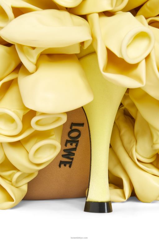 Loewe saten komik balon pompası 02600735 kadınlar orta kapatıcı